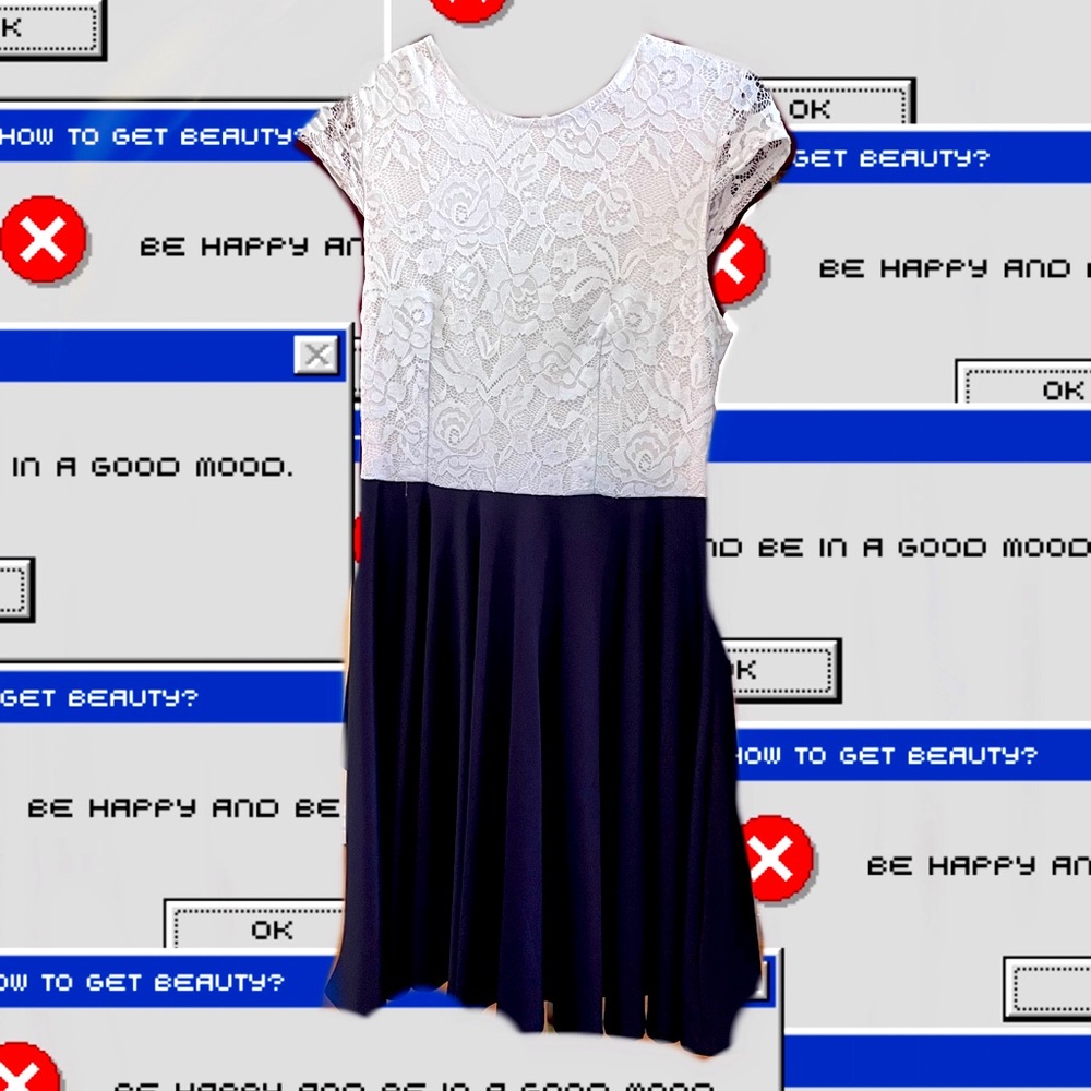 Blue and White Dress